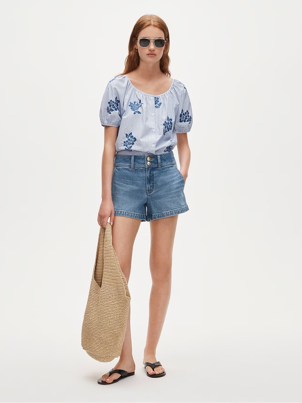 Women’s J.Crew Floral Cotton Shirt Top Blouse Embroidered New NWT - Picture 4 of 11